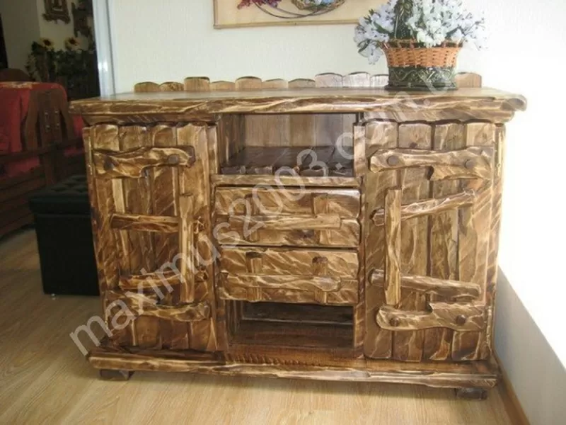   Мебель состаренная из массива сосны  9