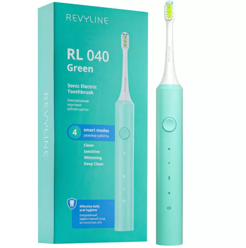 Мощная электрическая зубная щетка Revyline RL040,  зеленый дизайн